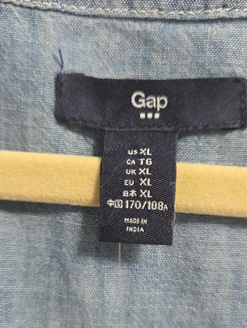 GAP Light Blue Sleeveless Chambray Midi Dress - Picture 2 of 5